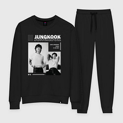 Костюм хлопковый женский Jungkook bts seven, цвет: черный