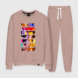 Костюм хлопковый женский Got7 все участники группы, цвет: пыльно-розовый