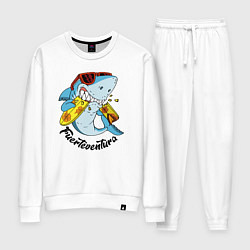 Костюм хлопковый женский Fuerteventura summer style - shark, цвет: белый