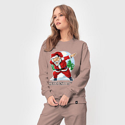 Костюм хлопковый женский Dab Santa, цвет: пыльно-розовый — фото 2