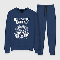 Костюм хлопковый женский Hollywood Undead rock dog, цвет: тёмно-синий