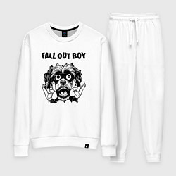 Костюм хлопковый женский Fall Out Boy - rock dog, цвет: белый