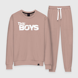 Костюм хлопковый женский The boys logo, цвет: пыльно-розовый
