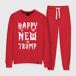 Костюм хлопковый женский Happy new Trump - motto, цвет: красный