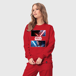 Костюм хлопковый женский Звездные войны - Пробуждение силы, цвет: красный — фото 2