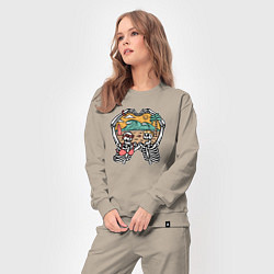Костюм хлопковый женский Summer love, цвет: миндальный — фото 2