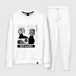 Костюм хлопковый женский Токийский Гуль Kaneki Ken, цвет: белый