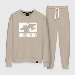 Костюм хлопковый женский Limp Bizkit - logo, цвет: миндальный