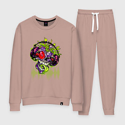 Костюм хлопковый женский DJ Zombie, цвет: пыльно-розовый