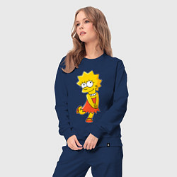 Костюм хлопковый женский Lisa Simpson, цвет: тёмно-синий — фото 2