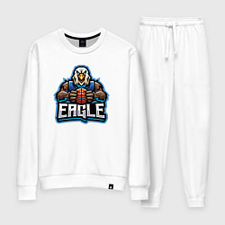 Костюм хлопковый женский Eagle basketball, цвет: белый