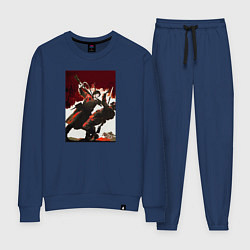 Костюм хлопковый женский День Победы над фашизмом, цвет: тёмно-синий