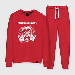 Костюм хлопковый женский Nickelback rock dog, цвет: красный