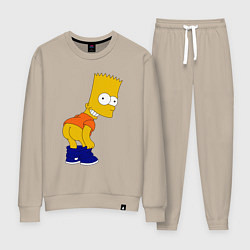 Костюм хлопковый женский Барт без штанов, цвет: миндальный