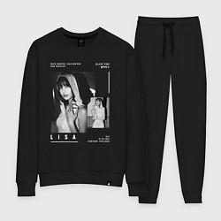 Костюм хлопковый женский Lisa Blackpink, цвет: черный