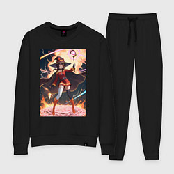 Костюм хлопковый женский Мегумин колдует взрывную магию, цвет: черный