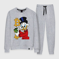 Костюм хлопковый женский Duck tales - Scrooge bitcoin, цвет: меланж