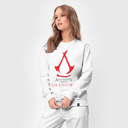 Костюм хлопковый женский Assassins Creed Shadows - badge, цвет: белый — фото 2