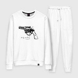 Костюм хлопковый женский Andy Warhol revolver sketch, цвет: белый