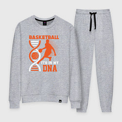 Костюм хлопковый женский Баскетбол у меня в днк, цвет: меланж