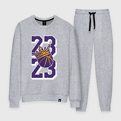 Костюм хлопковый женский Король Леброн Джеймс, цвет: меланж