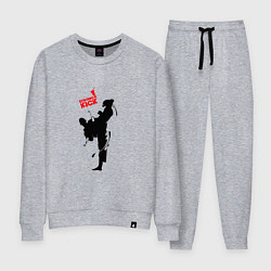 Костюм хлопковый женский Кикбоксинг атака, цвет: меланж