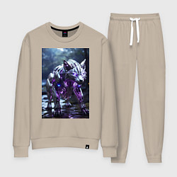 Женский костюм Киборг лиса с неоновой подсветкой