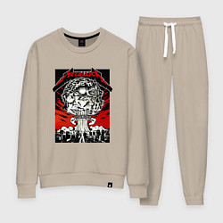 Костюм хлопковый женский Metallica - Toronto playbill, цвет: миндальный