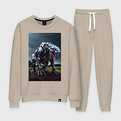 Костюм хлопковый женский Робот в стиле Horizon, цвет: миндальный