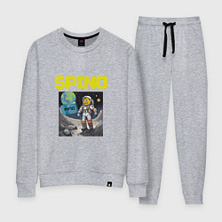 Костюм хлопковый женский Pino на луне, цвет: меланж