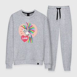 Костюм хлопковый женский Color bird, цвет: меланж