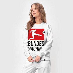 Костюм хлопковый женский Bundes machine football, цвет: белый — фото 2