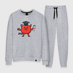 Костюм хлопковый женский Дьяволёнок выпускник, цвет: меланж