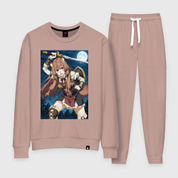 Костюм хлопковый женский Рафталия сражается в ночи, цвет: пыльно-розовый