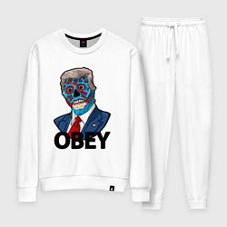 Костюм хлопковый женский Trump obey, цвет: белый