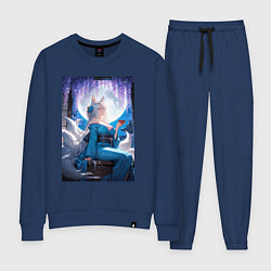 Женский костюм Лисица в кимоно любуется цветением глицинии