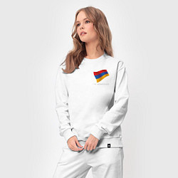 Костюм хлопковый женский Я Арменин - патриотизм, цвет: белый — фото 2