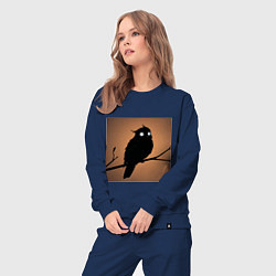 Костюм хлопковый женский Фентези cова, цвет: тёмно-синий — фото 2