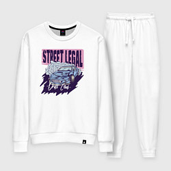 Костюм хлопковый женский Street legal, цвет: белый