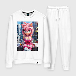 Костюм хлопковый женский Эми Роуз из Somic строит глазки, цвет: белый