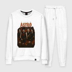 Костюм хлопковый женский Astro в стиле хэви метал, цвет: белый