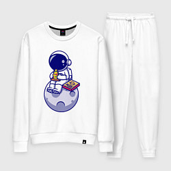 Женский костюм Космонавт ест пиццу на луне