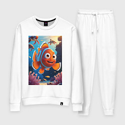 Женский костюм Рыбка клоун плавает с черепахами