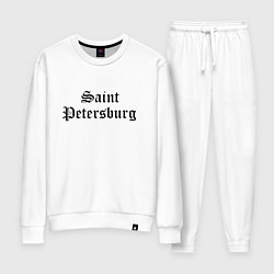 Костюм хлопковый женский Saint Petersburg - Russia, цвет: белый