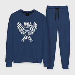 Костюм хлопковый женский MMA орлиный боец, цвет: тёмно-синий