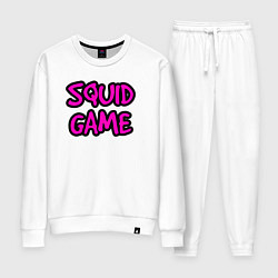 Костюм хлопковый женский Pink squid game, цвет: белый