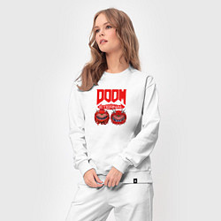 Костюм хлопковый женский Doom кака демон, цвет: белый — фото 2