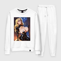 Женский костюм Черная Канарейка на улице