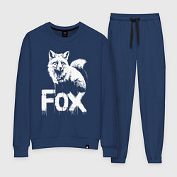 Женский костюм Графичная лиса с надписью