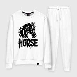 Женский костюм Черная лошадь граффити